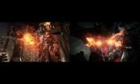 Unreal Engine 4 Elemental Demo- PS4 (left) vs. PC (right)