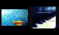 Rainy day and piano music for relaxation 4