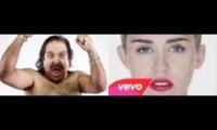 Ron Jeremy's and Miley Cyrus' Wrecking Ball Side by Side Comparison