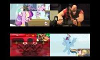 sparta remix quadparison ( team fortress 2 vs my little pony)