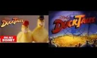 Duck Tales original intro and Disney 'real life' remake (delay original by a fraction of a second)