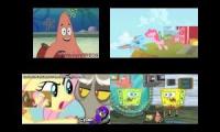 quadparison 6264jenz's favourite sparta remixes #18 aka spongebob vs mlp quadparison