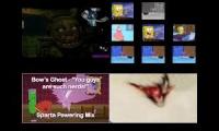 sparta side by side 10 remake featuring fnaf jumpscares spongebob bow's ghost and the music gang!