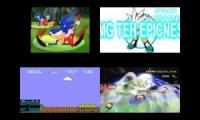 Sonic The Hedgehog VS Super Mario - Sparta Quadparison