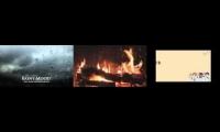 Rainy Mood + Godot + Fireplace!
