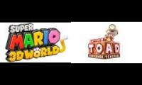 super mario 3d world train theme vs captain toad treasure tracker