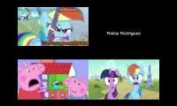 MLP vs Peppa Pig Sparta Remixes Side By Side