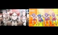 Lucky Star with Attack on Titan theme