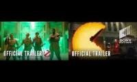 New Ghostbusters movie trailer vs Pixels movie trailer