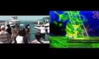 Boat Crashes in Doc in San Diego synced to Spongebob