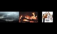Thumbnail of Rainy Mood + Godot + Fireplace!