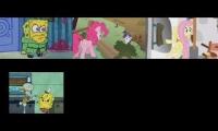SpongeBob vs My Little Pony Sparta Remix Quadparison