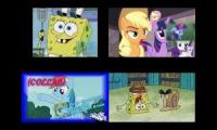 SpongeBob vs My Little Pony Sparta Remix Quadparison 2