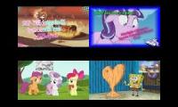 SpongeBob vs My Little Pony Sparta Remix Quadparison 6