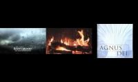Rainy mood + Fireplace + Agnus Dei