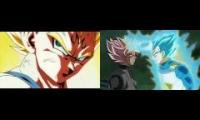 Black Goku Vs Vegeta Super Saiyan theme