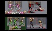 4 street fighter girls fails at training
