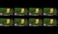 A speedrun of the Bee Movie Game but there 10 secs apart from each other and theres 8