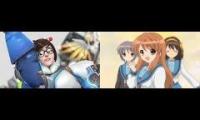 Mei's favorite anime is Haruhi?