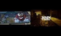Sonic Boom jumpscare w/ Little Devil Darling from Bendy and the Ink Machine