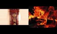 Clock ticking - Fire Crackling