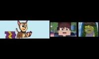 Paw Patrol And Minecraft Chocolate Animation Comparison