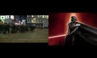 riot police +Darth Vader's Theme