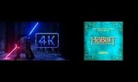 Rey vs Kylo Ren with Hobbit Music