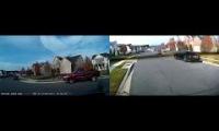 Dashcam test - front and back videos side by side