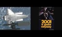 Space shuttle rendezvous pitch maneuver with music from 2001: A Space Odyssey
