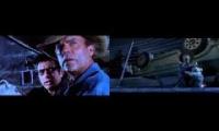 Jurassic Park T-Rex Breakout Scene Stop Motion Vs CGI Comparison Side By Side