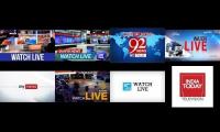 New Channels Geo , Dunya, 92, Samaa Pakistan, Skynews USA, Aljazeera GCC, France24 Europe, IndiaTday