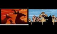 Timon and Pumbaa at the Cinema The Lion King 1 1/2 (Original Vs Ghibli Fan's Version)