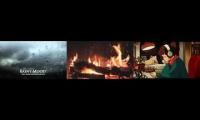 Rainy Mood + lofi+ Fireplace!