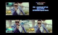 sparta extended remix quadparison Gangnam Style