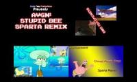 AVGN vs. Spongebob Sparta Remix Quadparison