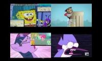 My Talking Tom SpongeBob My little pony reguler show Sparta Quadparison 2
