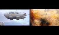 the amazon blimp delivering drone packages very cool!!