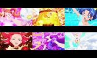 kirakira precure fanmade group tranformation short 6 cures