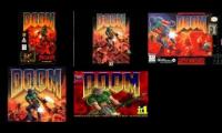 Doom E1M1 - Various different versions played at the same time