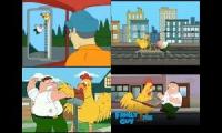Family Guy - Peter Griffin Vs Giant Chicken (4 Fights MASHUP)