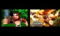 Banjo & Kazooie's Smash Trailer but with the original theme from the intro to the first game