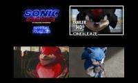 Sonic the Hedgehog Trailer Quadparison
