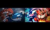 Pokémon Greninja V.S. Incineroar V.S. Kyogre V.S. Groudon V.S. Rayquaza V.S. Deoxys