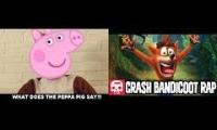WHAT DOES THE PEPPA PIG SAY?! vs CRASH BANDICOOT RAP