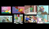 Every The Simpsons & Family Guy Falling Downstairs Eightparison