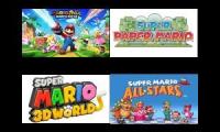 Super Mario Games remixes OST - Game Over Quadparison