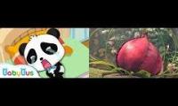 Panda kiki eats Diego & Manny