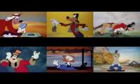 6 Donald duck and goofy cartoons played at once