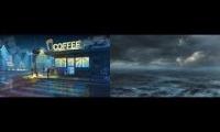 Coffee Shop with Relax at Sea Storm